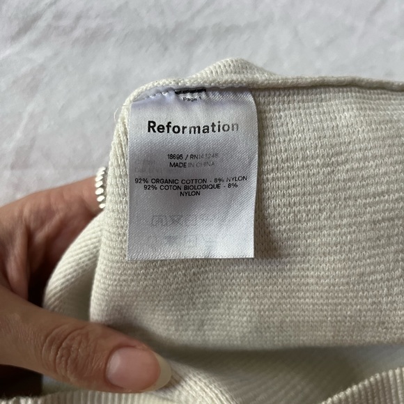 Reformation White Ribbed Tank Top - Picture 8 of 10